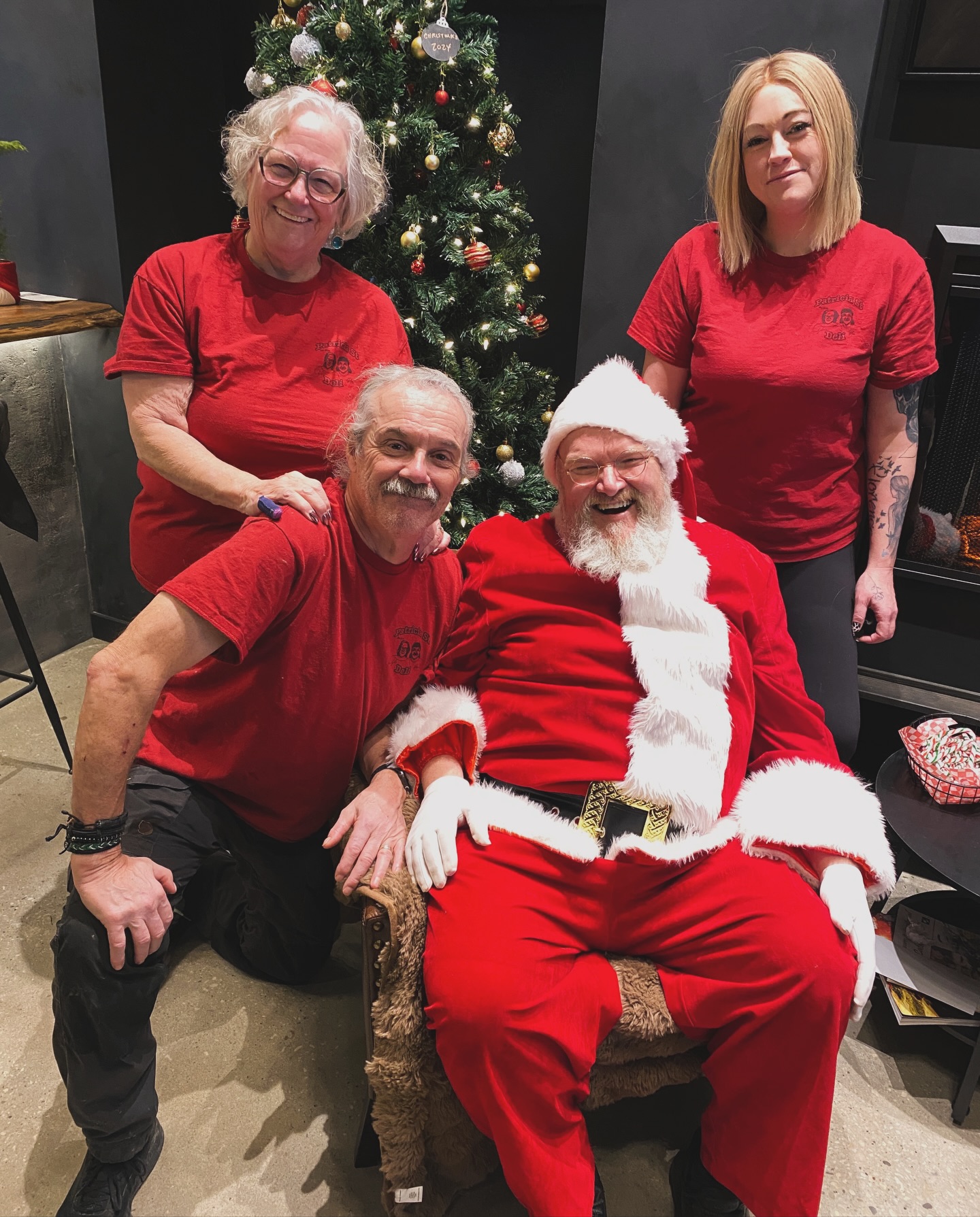 Santa visits Patricia Street Deli